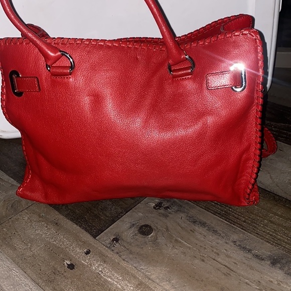 MICHAEL KORS ~ Whipped Hamilton Red Leather ~ Convertible Crossbody ~ Satchel - Picture 5 of 11